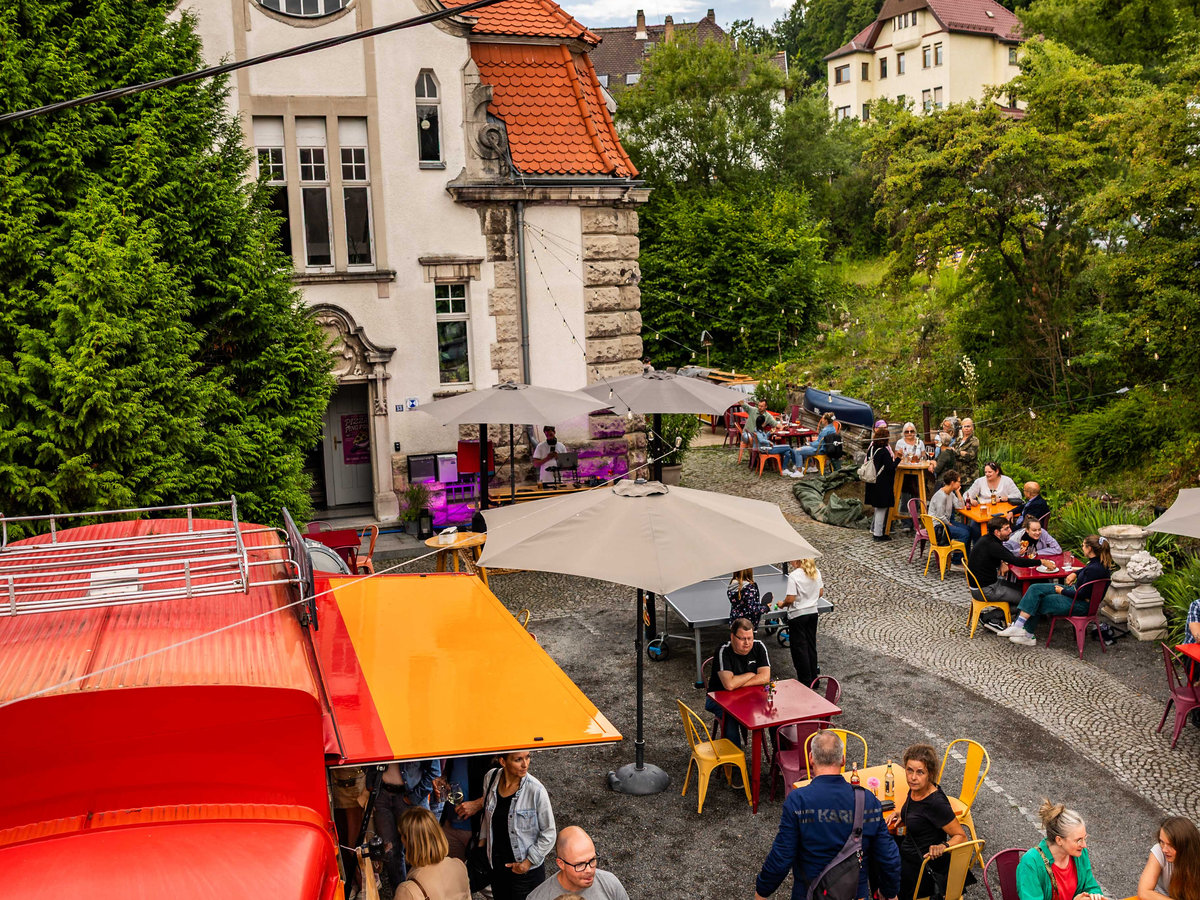 Garten und Pop-up-Container im Kombinat Meiningen